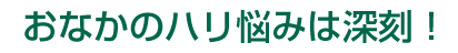 おなかのハリ悩みは深刻!