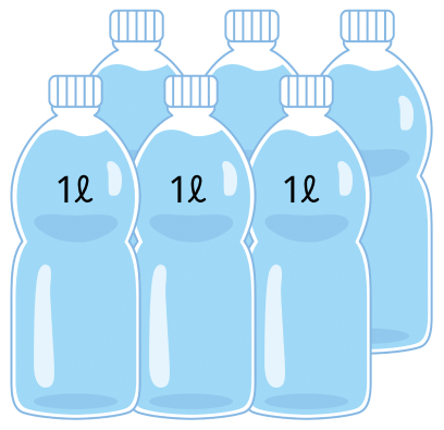 ペットボトル 水 ６リットル分