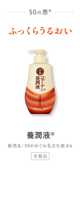 50の恵® ふっくらうるおい 養潤液® 販売名：50のめぐみ乳白化粧水b