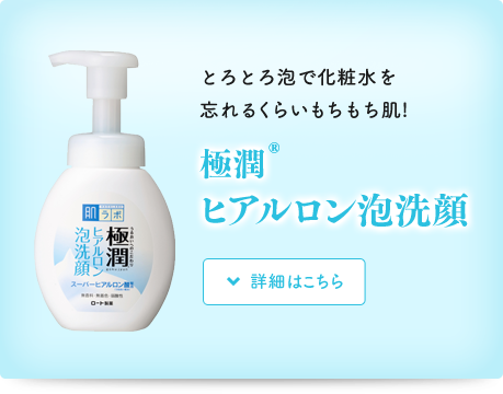 ヒアルロン酸泡洗顔 極潤ハトムギ泡洗顔 ロート製薬 商品情報サイト
