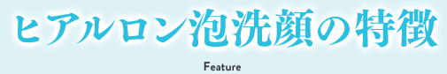 ヒアルロン泡洗顔の特徴